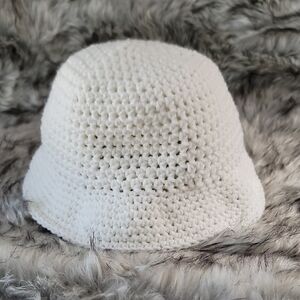Chic Cream Crochet Bucket Hat